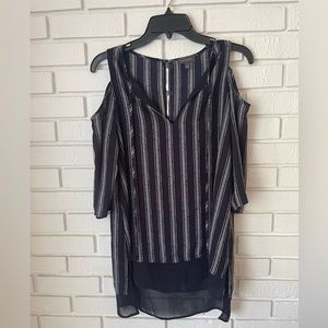 The Limited Striped Cold Shoulder Tunic